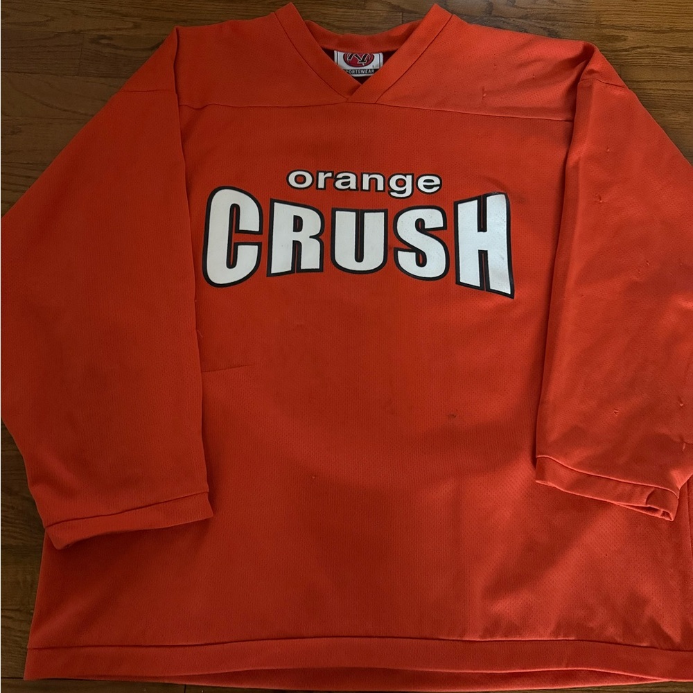 Vintage 90’s Orange Crush 3/4 Sleeve Hockey Jersey Size L